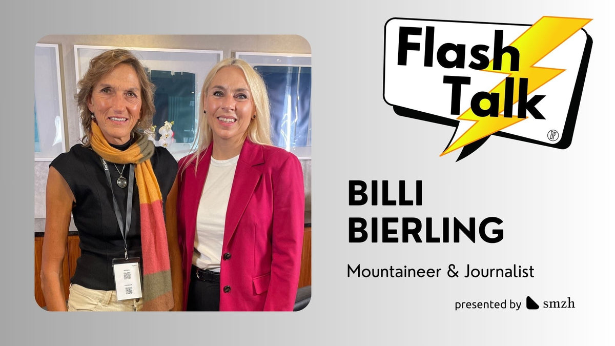 Billi Bierling during Flash⚡️Talk Blazy Flash on mountaineering and leadership